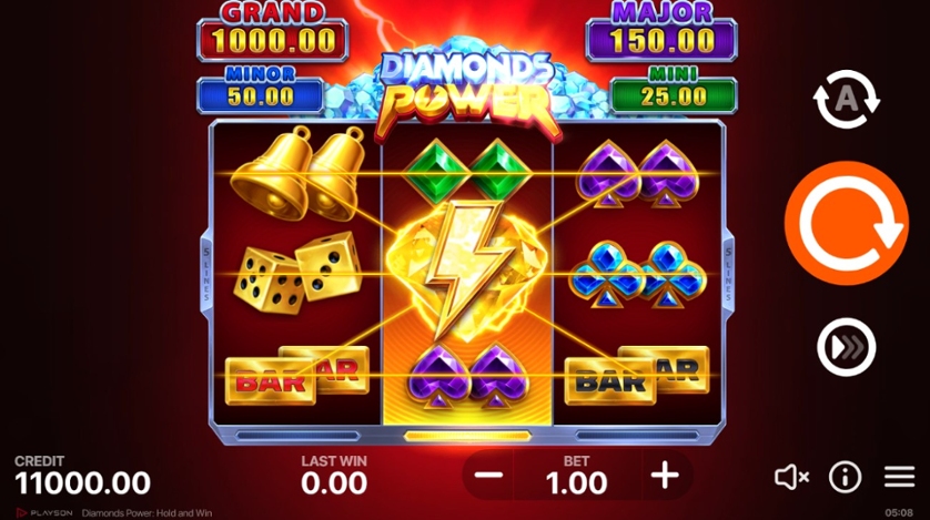 Diamonds Power: Hold and Win